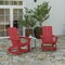 Merrick Lane Set of 2 Wellington UV Treated All-Weather Polyresin Adirondack Rocking Chair for Patio, Sunroom, Deck and More